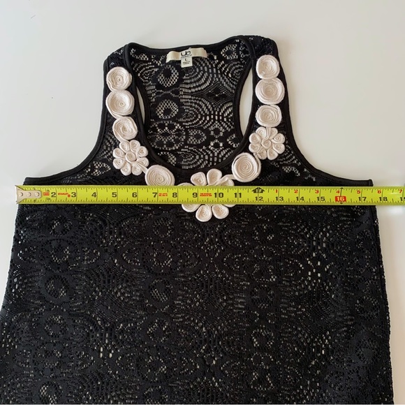 Ya Los Angeles black crochet racerback tank top size large - Picture 7 of 8